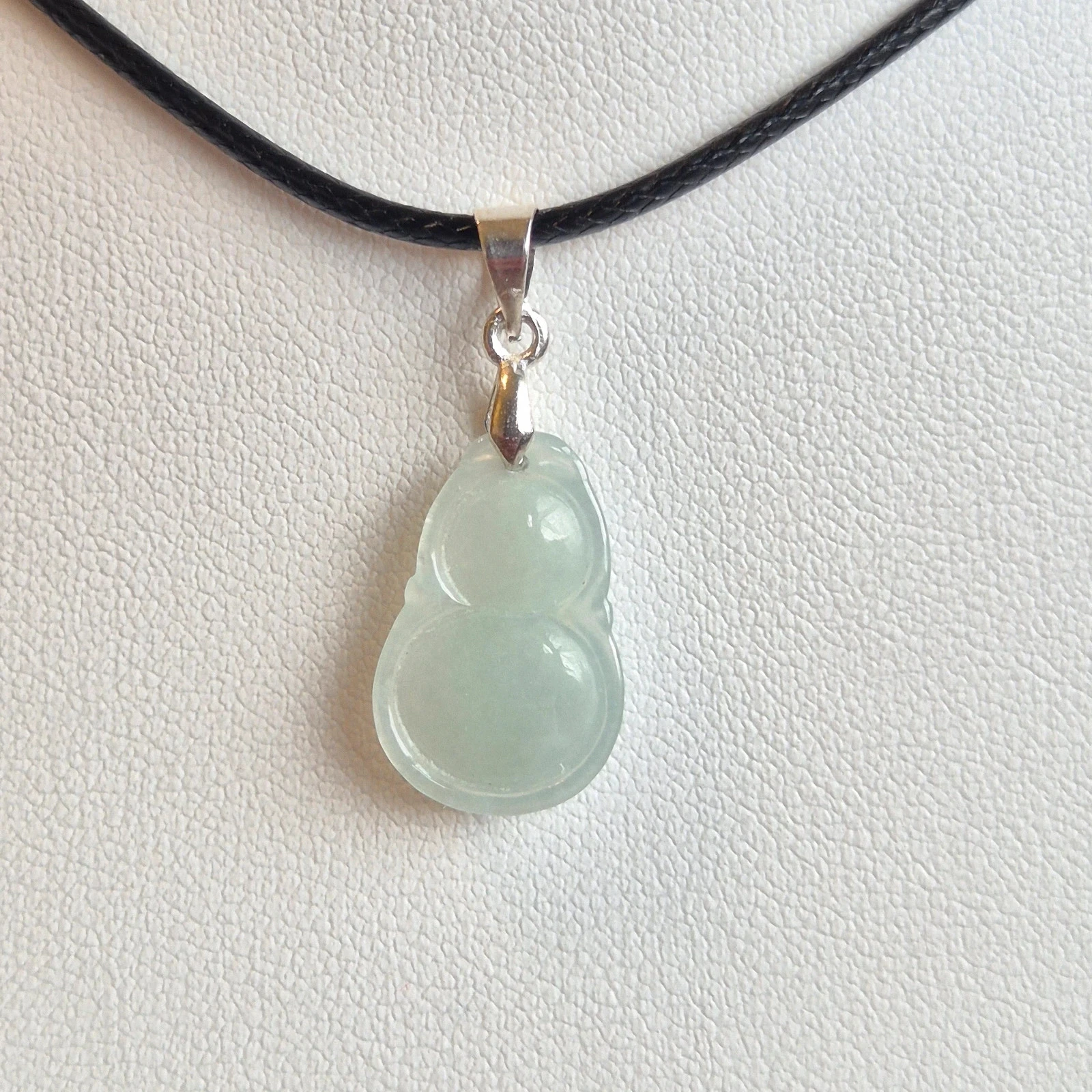 #Natural no tratado tipo A jadeíta jade colgante con baño de oro de 18k y collar – photo 4